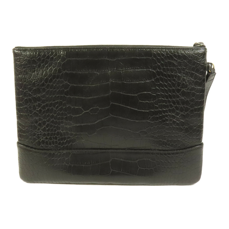 CHANEL 牛皮皮革Pouch金扣手拿包-1