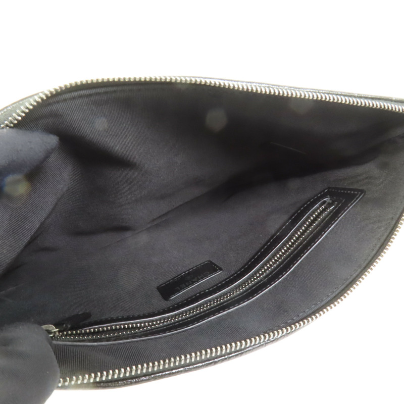 CHANEL 牛皮皮革Pouch金扣手拿包-5