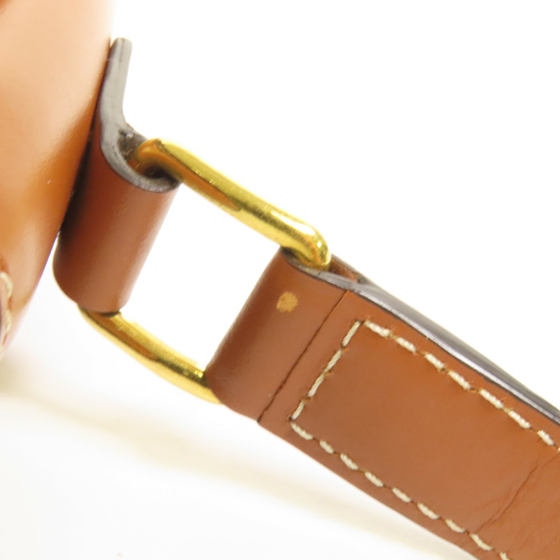 CELINE 塗層帆布/牛皮皮革Teen Triomphe金扣肩背袋-15