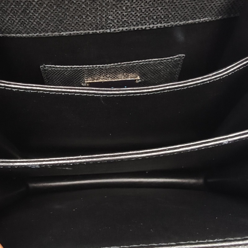 BVLGARI SerpentiForever風琴蛇頭包小號黑色蛇皮-5