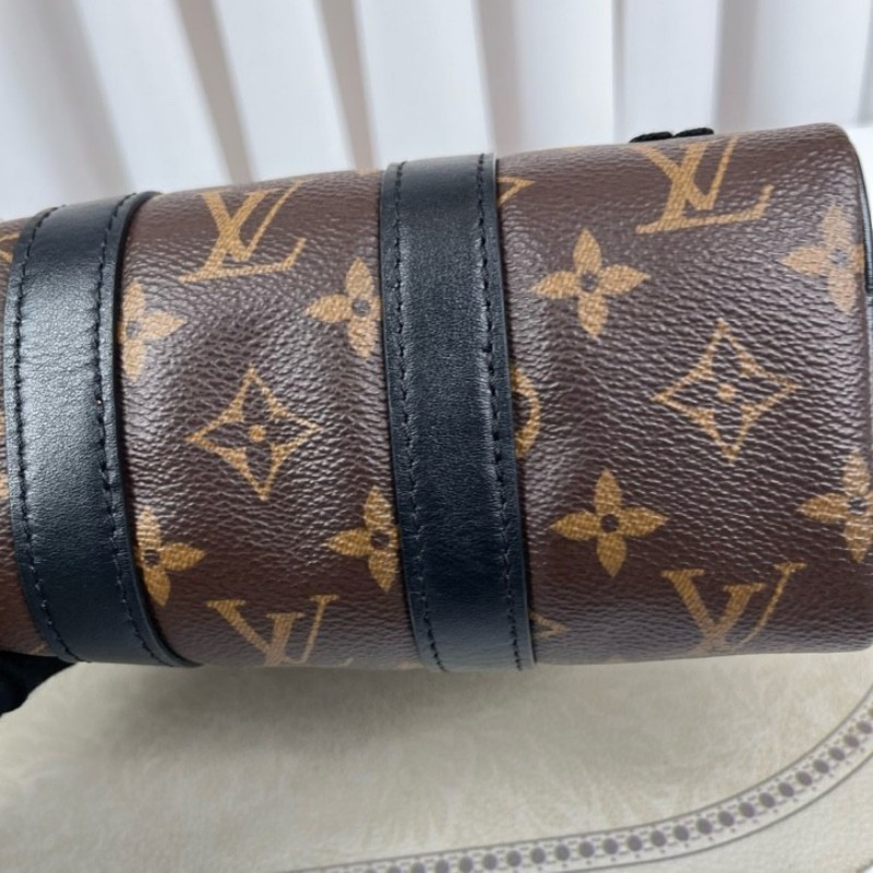 LV路易威登 無芯片 秀款稻草人 keepall nano 老花單肩斜挎包 經典Monogram老花 容量實用 日常百搭 男女都能背-8