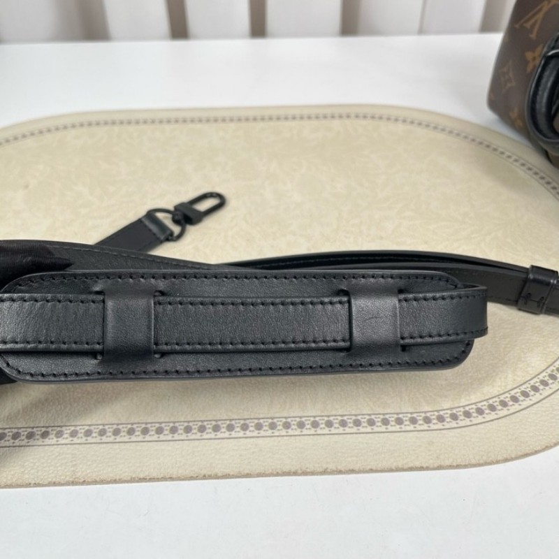 LV路易威登 無芯片 秀款稻草人 keepall nano 老花單肩斜挎包 經典Monogram老花 容量實用 日常百搭 男女都能背-16