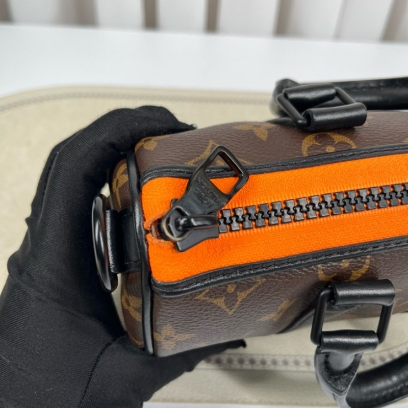 LV路易威登 無芯片 秀款稻草人 keepall nano 老花單肩斜挎包 經典Monogram老花 容量實用 日常百搭 男女都能背-18