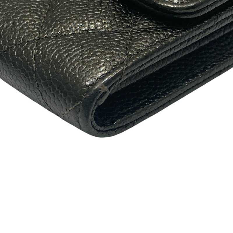 CHANEL 香奈兒 MATELASSE 口蓋長夾 荔枝皮 金屬綠 銀釦 菱格-6