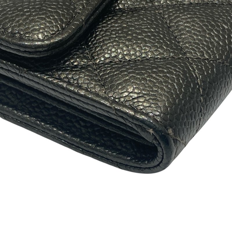 CHANEL 香奈兒 MATELASSE 口蓋長夾 荔枝皮 金屬綠 銀釦 菱格-7