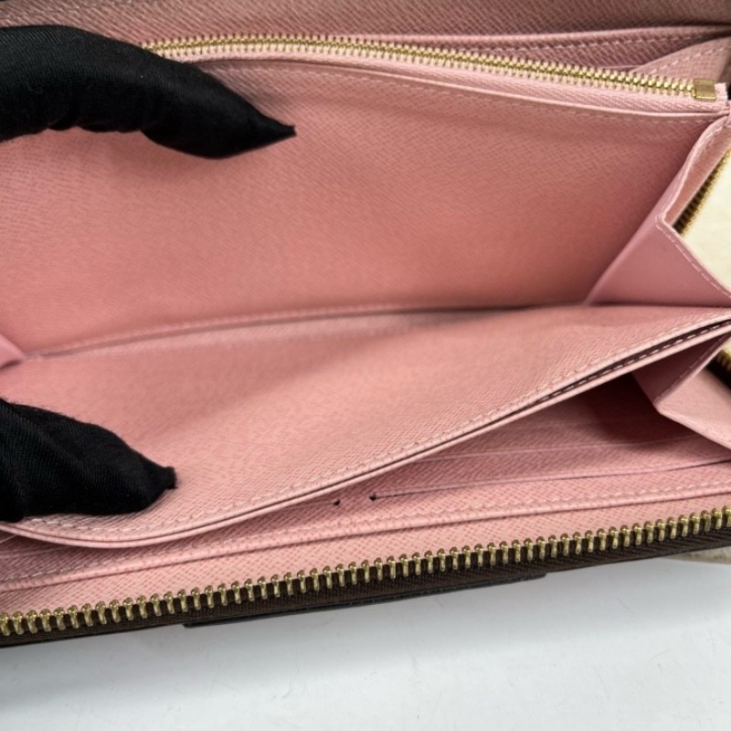 LV路易威登 Zippy系列 情人節限量款老花 小雞錢包手拿包 內裡櫻花粉少見可愛小雞一隻～-13