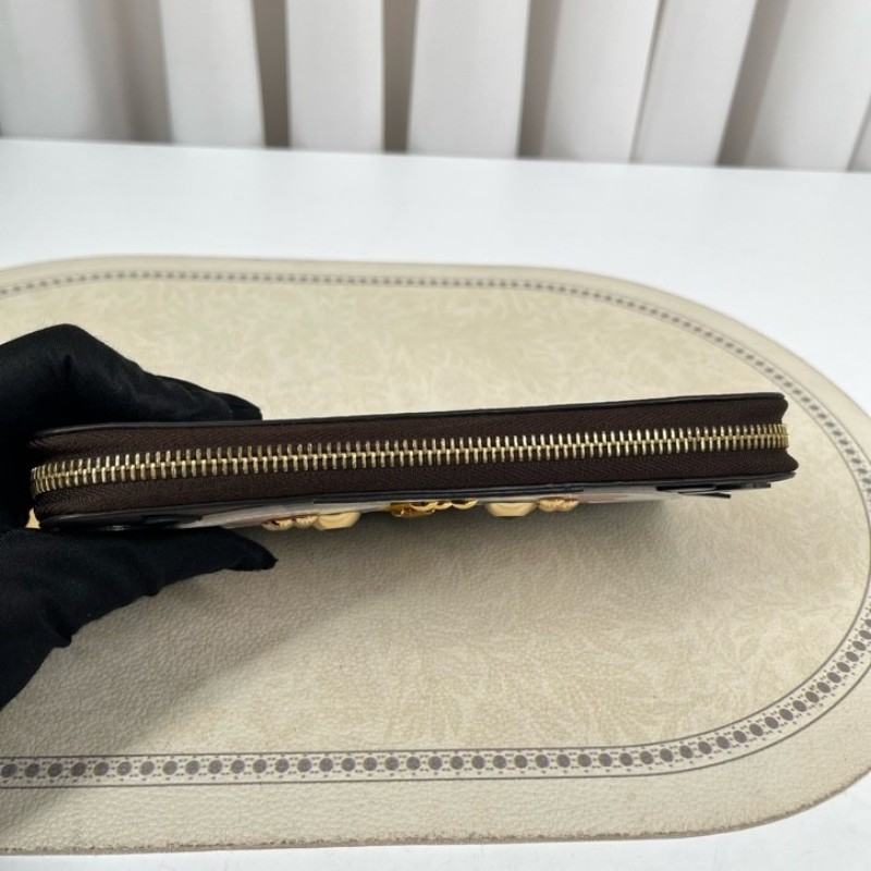 LV路易威登 Zippy系列 情人節限量款老花 小雞錢包手拿包 內裡櫻花粉少見可愛小雞一隻～-16