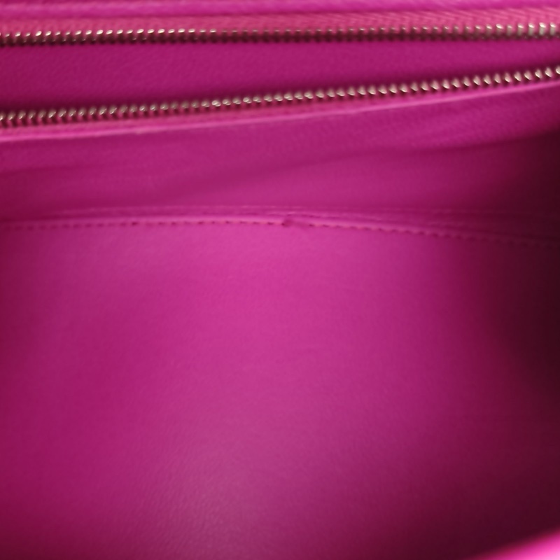 BALENCIAGA Hourglass沙漏S碼鱷魚壓紋玫紅牛皮-5