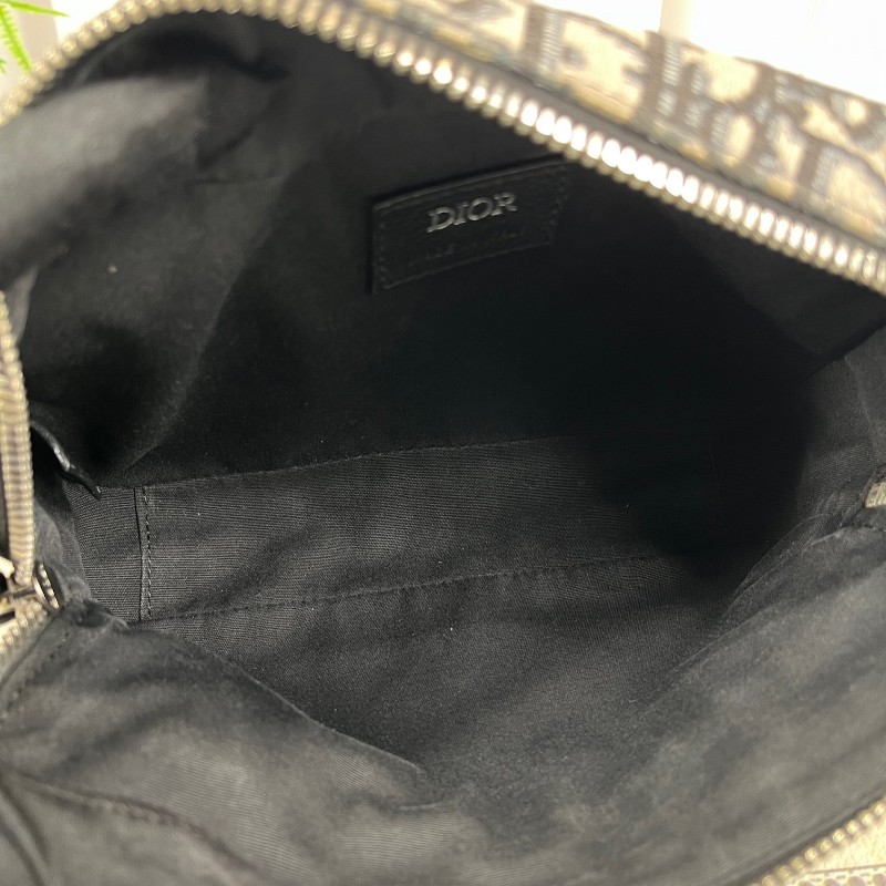 DIOR迪奧 老花帆布銀扣safari相機包郵差包單肩斜挎包 容量適中 肩帶可調節 適合日常通勤使用-12