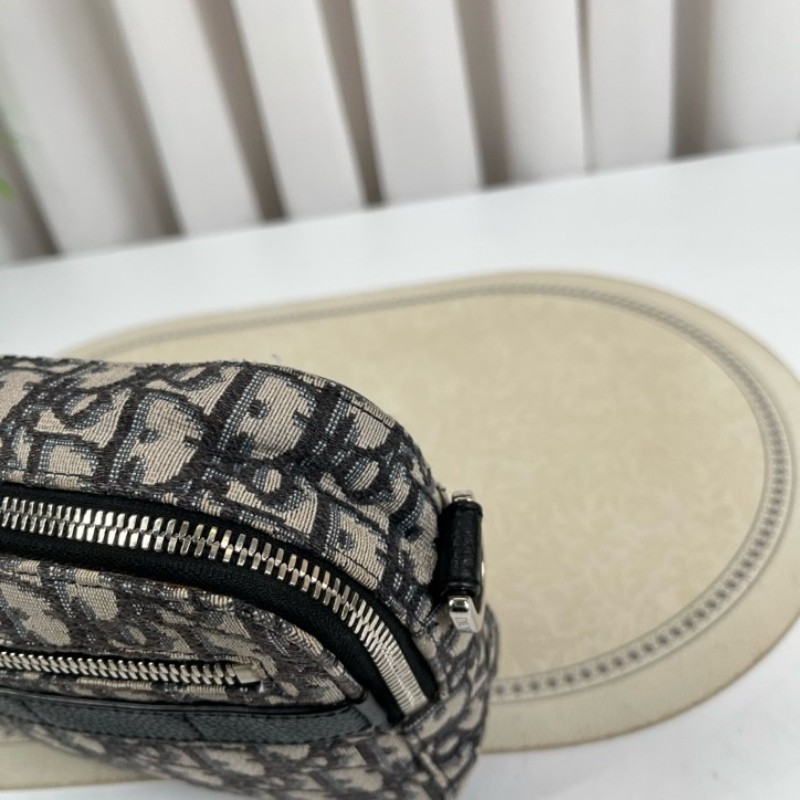 DIOR迪奧 老花帆布銀扣safari相機包郵差包單肩斜挎包 容量適中 肩帶可調節 適合日常通勤使用-21