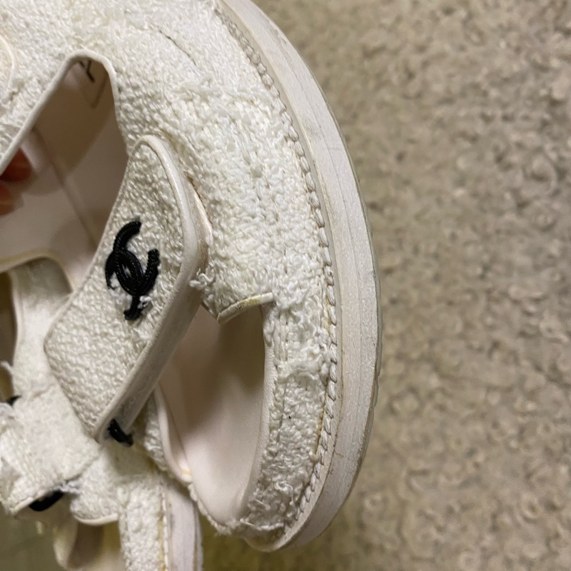 Chanel 白色 涼鞋 新 37~38參考-8