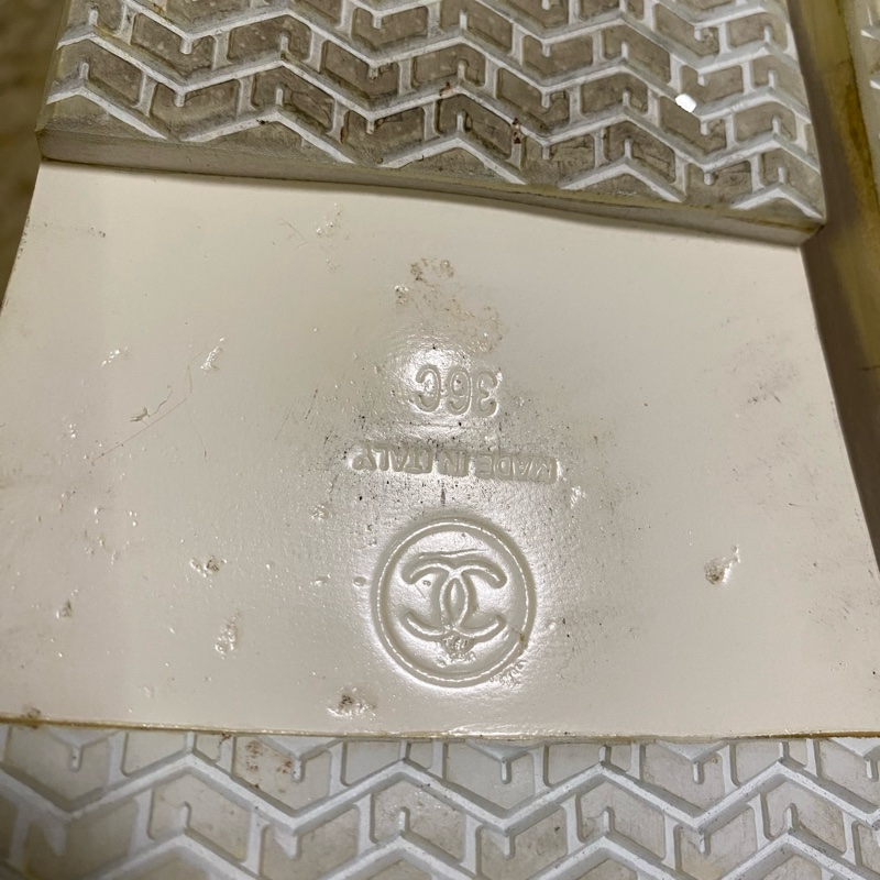 Chanel 白色 涼鞋 新 37~38參考-19