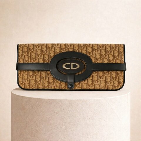 Dior 迪奧 棕色 手拿包