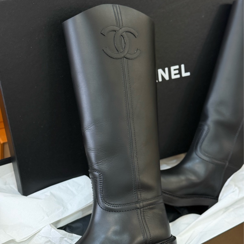 (閒置新)Chanel 新款長筒騎士靴 櫃上八萬-1
