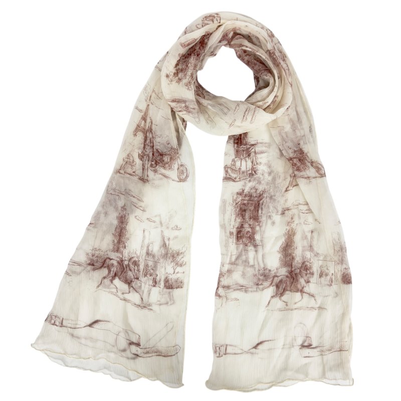 HERMES Toile de Jouy 法國愛馬仕的生活 絲巾-0