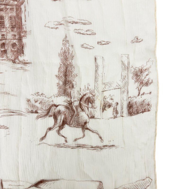 HERMES Toile de Jouy 法國愛馬仕的生活 絲巾-2