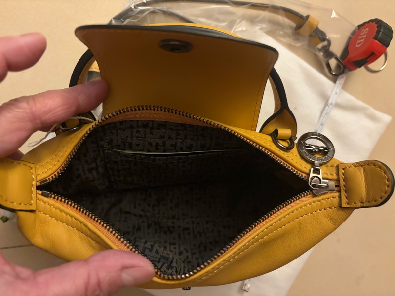 Longchamp xtra can 蜜糖黃手提肩背包-4