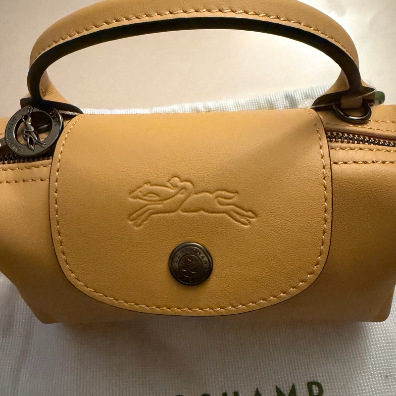 Longchamp xtra can 蜜糖黃手提肩背包-10