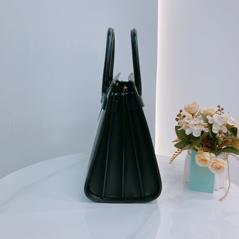 MS0604 Saint Laurent 聖羅蘭 經典 風琴包 手提包 單肩 小號 牛皮 熊貓配色 黑白色 金扣  Sac De Jour Small Calfskin Bi-Colour White X Black-2