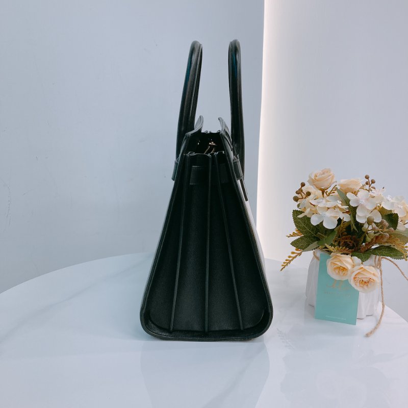 MS0604 Saint Laurent 聖羅蘭 經典 風琴包 手提包 單肩 小號 牛皮 熊貓配色 黑白色 金扣  Sac De Jour Small Calfskin Bi-Colour White X Black-3