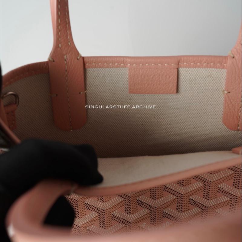 Goyard Claire Voie Poitier 限定桃粉紅 Mini Tote-11