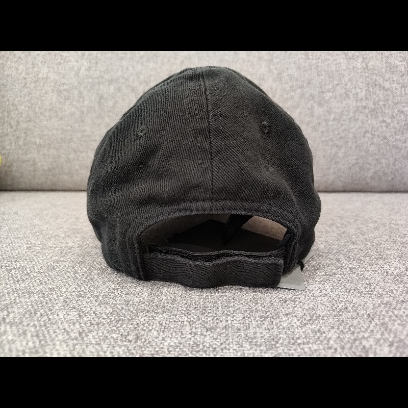 Balenciaga 750716 Logo 巴黎世家 黑色帆布 刷舊 金屬環 刺繡 棒球帽 帽子 帽 全新 S 號-2