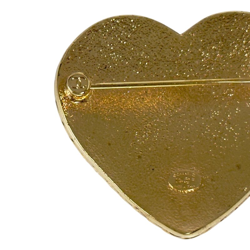 CHANEL *罕有* CC 牛仔 愛心 胸針-7