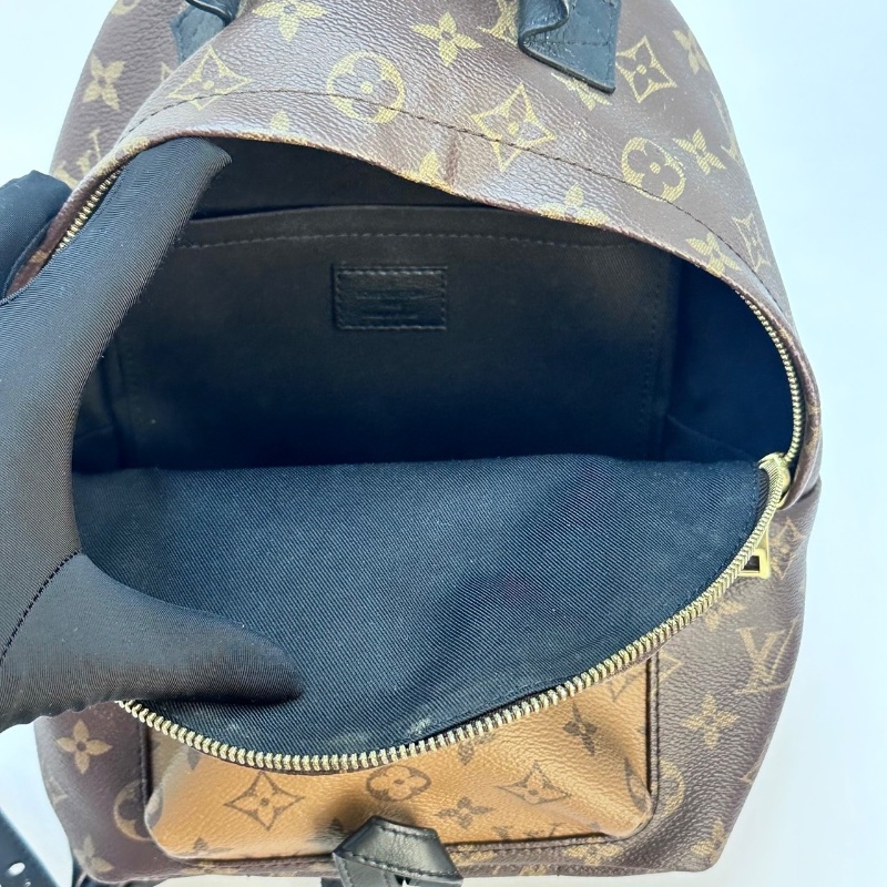 LV PALMSPRINGS拼色 金扣中號後背包 20*29*9 98新配件塵袋-2