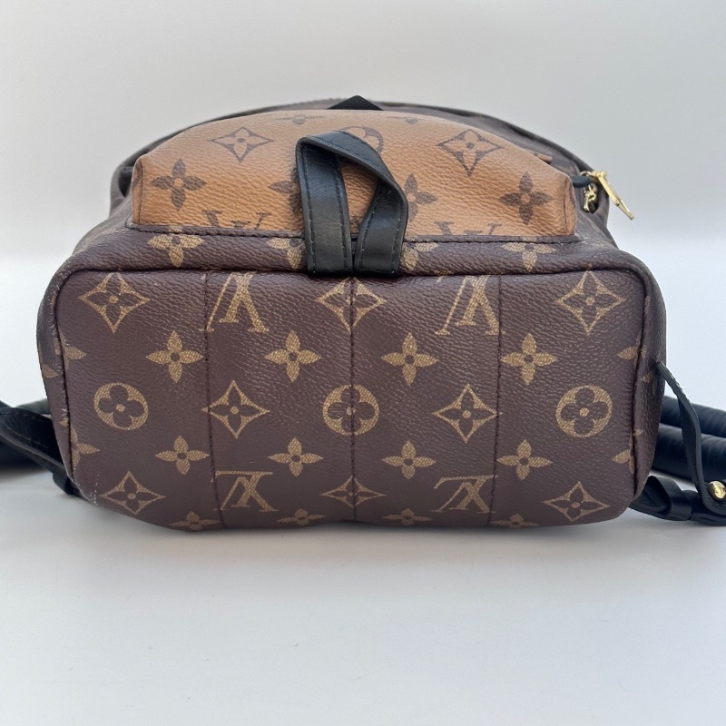 LV PALMSPRINGS拼色 金扣中號後背包 20*29*9 98新配件塵袋-4