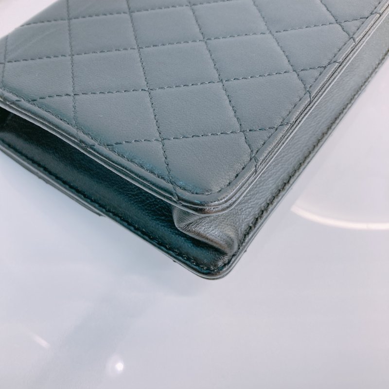 MS0606 Chanel 香奈兒 透明珍珠 標誌 翻蓋 鏈條 斜背包 腋下包 Chic Acrylic Pearl Flap 19cm Calfskin Black x GHW-7