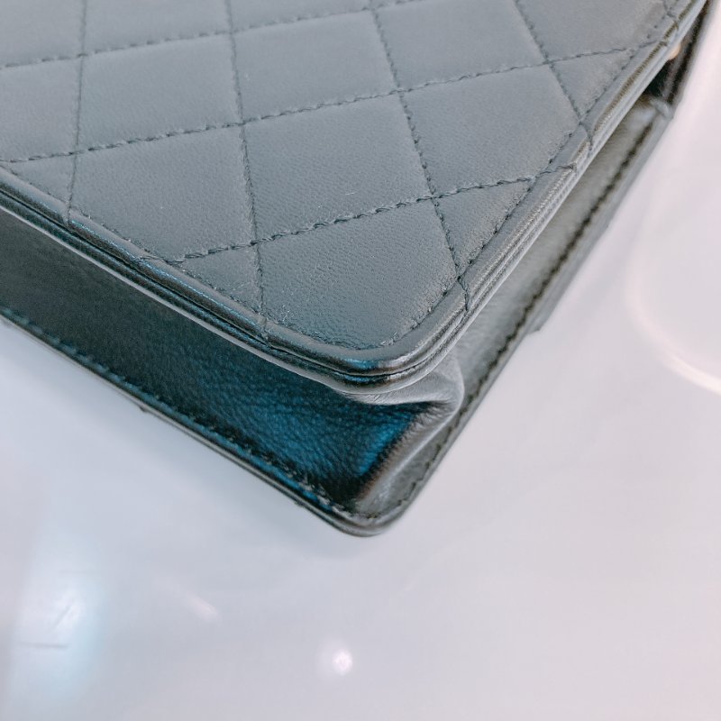 MS0606 Chanel 香奈兒 透明珍珠 標誌 翻蓋 鏈條 斜背包 腋下包 Chic Acrylic Pearl Flap 19cm Calfskin Black x GHW-8