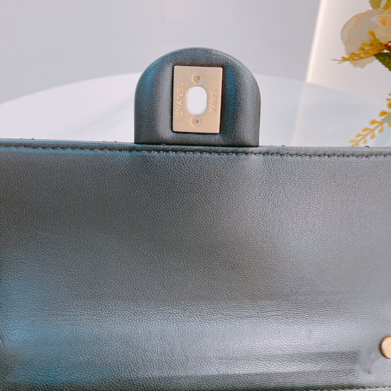 MS0606 Chanel 香奈兒 透明珍珠 標誌 翻蓋 鏈條 斜背包 腋下包 Chic Acrylic Pearl Flap 19cm Calfskin Black x GHW-12