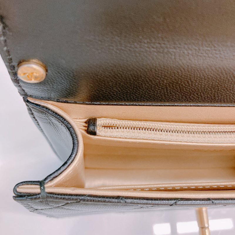 MS0606 Chanel 香奈兒 透明珍珠 標誌 翻蓋 鏈條 斜背包 腋下包 Chic Acrylic Pearl Flap 19cm Calfskin Black x GHW-16