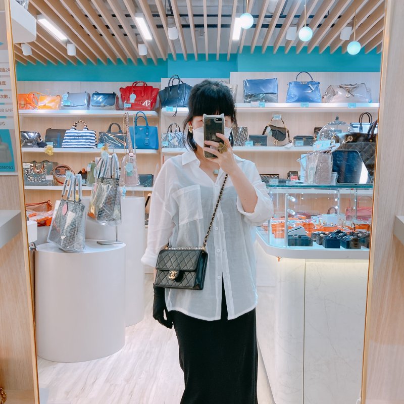 MS0606 Chanel 香奈兒 透明珍珠 標誌 翻蓋 鏈條 斜背包 腋下包 Chic Acrylic Pearl Flap 19cm Calfskin Black x GHW-24