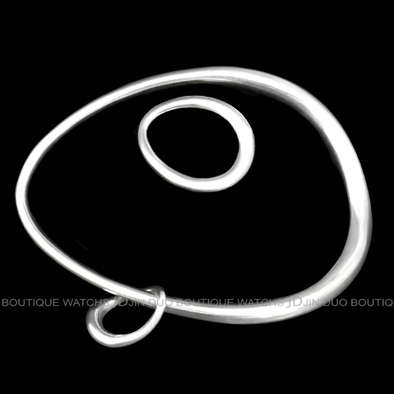 金鐸精品~C786 GEORG JENSEN喬治傑生Offspring系列鵝蛋型925銀手環戒指-3