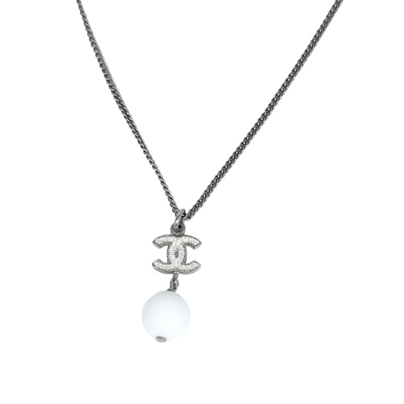 CHANEL CC 珠珠吊飾 頸鏈-0