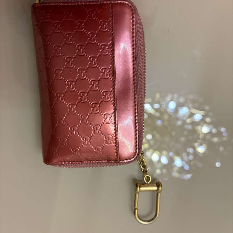 Gucci Logo壓紋卡夾附鑰匙鏈-2