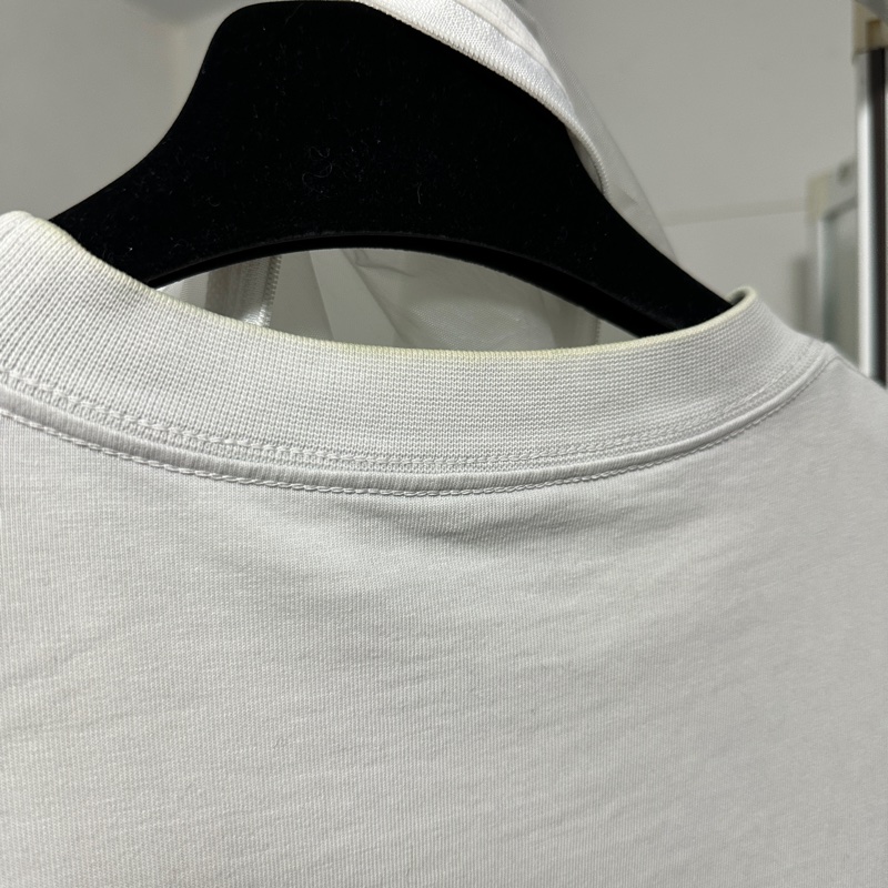 巴黎世家 刺繡 balenciaga 短袖 白灰色-9