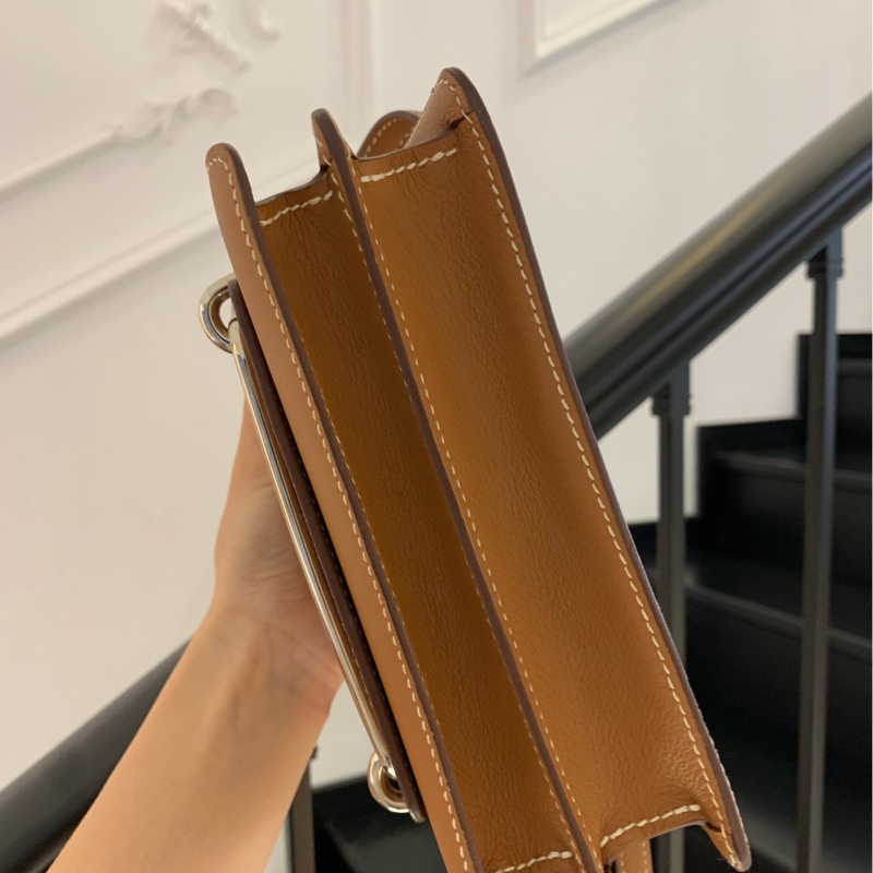 Hermes 愛馬仕 豬鼻子 19 roulis  mini 金棕原始成色-4