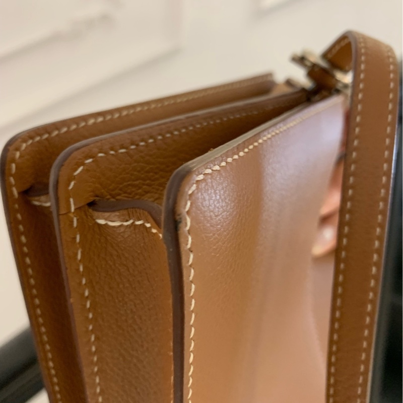 Hermes 愛馬仕 豬鼻子 19 roulis  mini 金棕原始成色-6