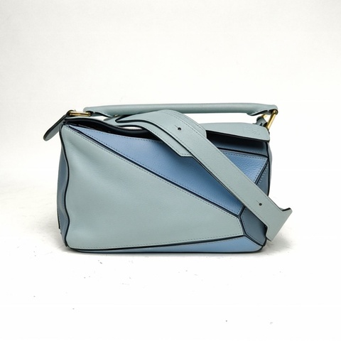 LOEWE Puzzle24幾何包小號拼色牛皮