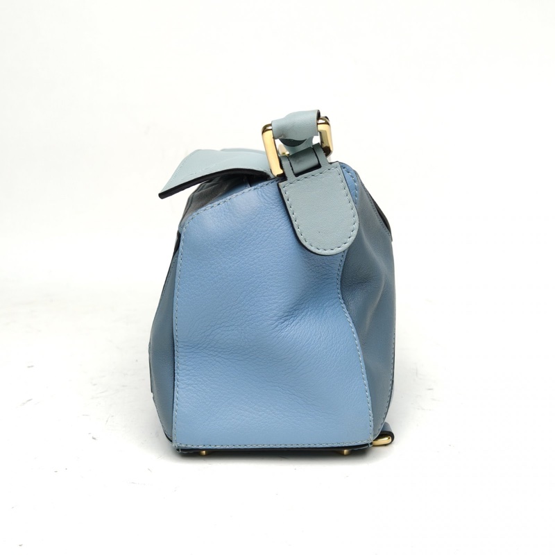 LOEWE Puzzle24幾何包小號拼色牛皮-1