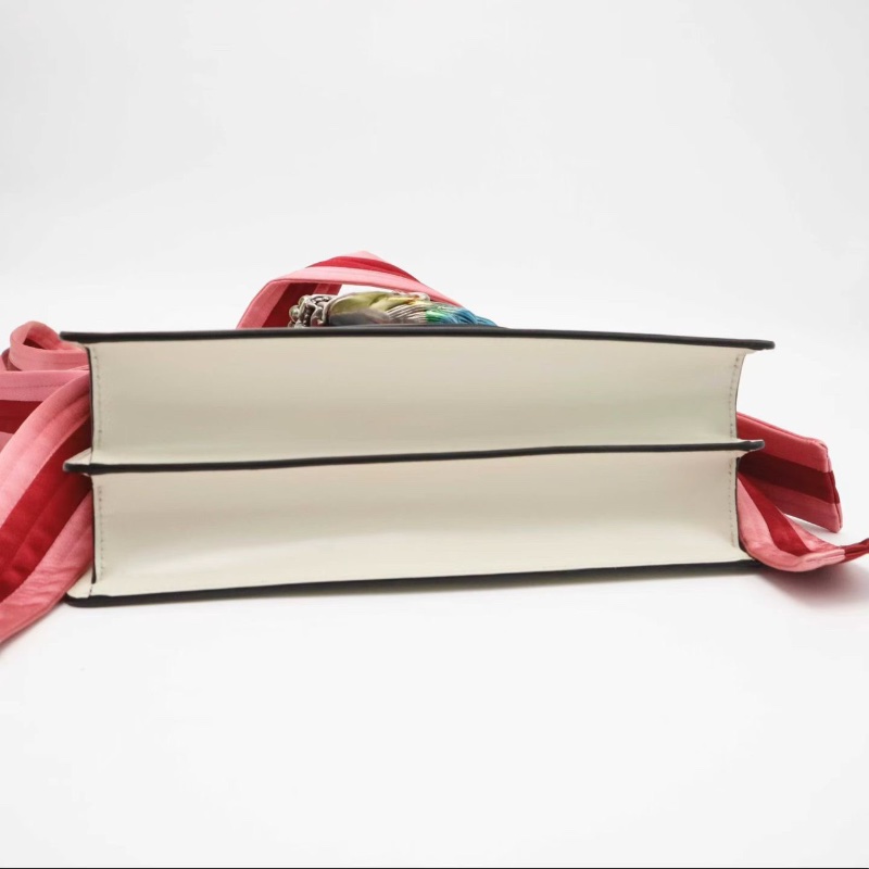 Gucci 限量款 龍頭緞帶包 手提斜背包25*15*9 99新配件塵袋-4