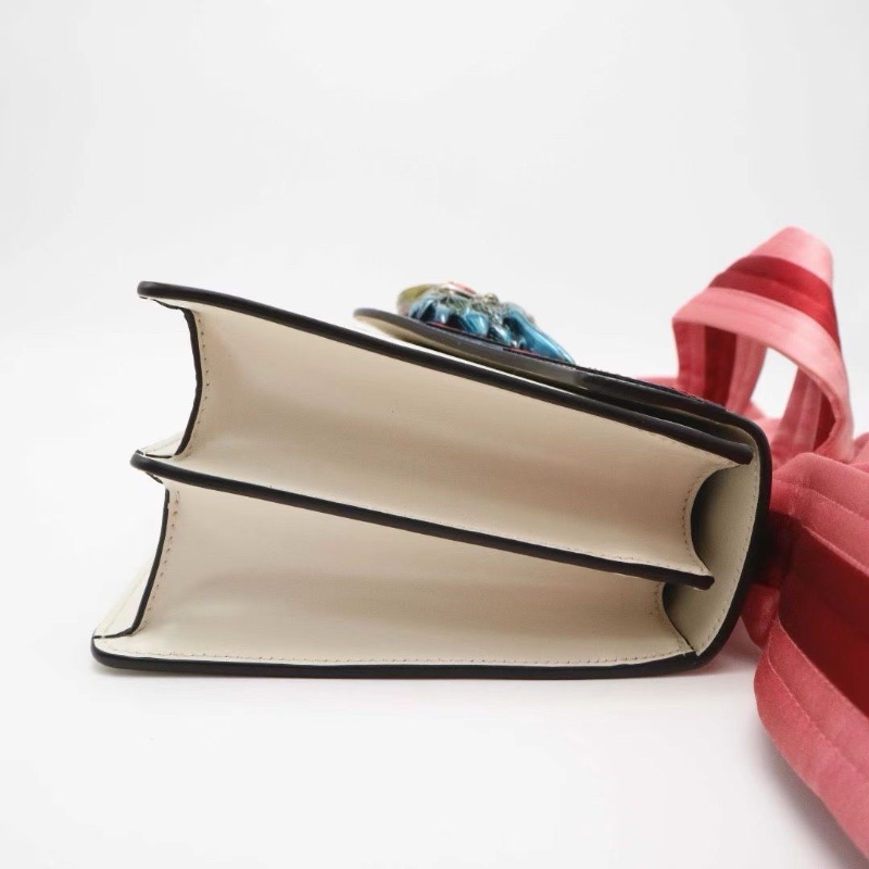 Gucci 限量款 龍頭緞帶包 手提斜背包25*15*9 99新配件塵袋-5