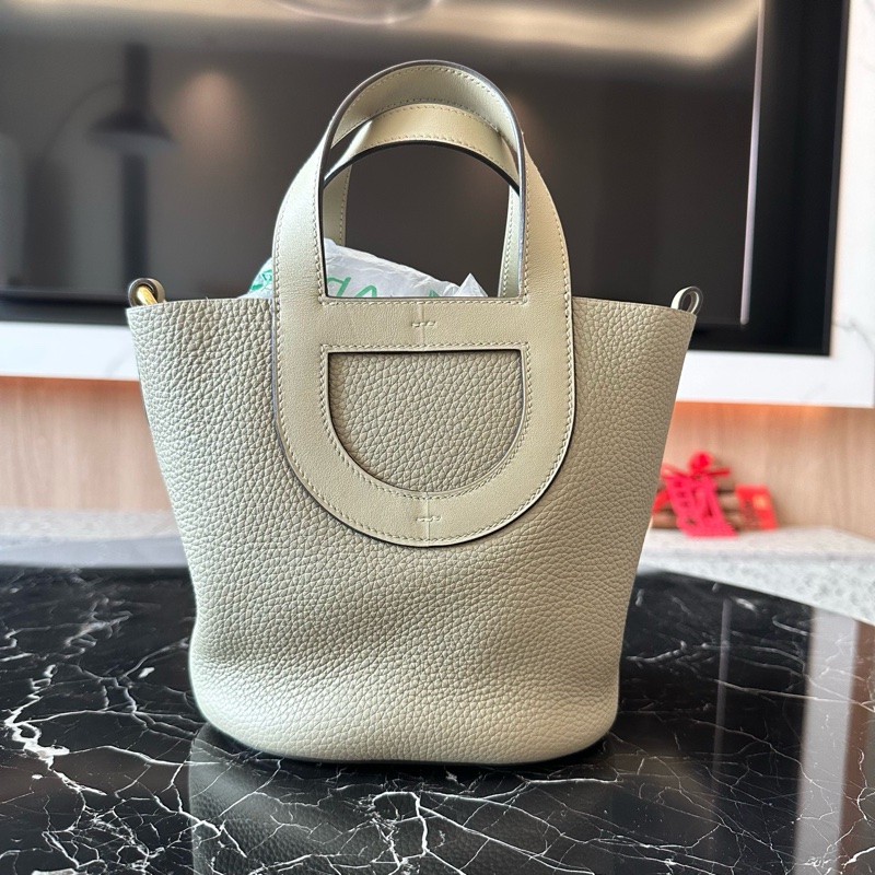 HERMES愛馬仕 In The Loop 菜籃子18 金扣 菜籃子豬鼻子-1