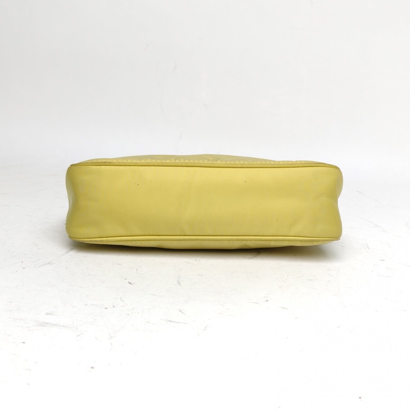 PRADA Hobo腋下包黃色尼龍銀扣-3