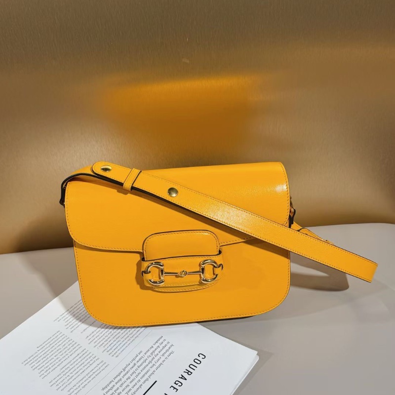 Gucci 1955 馬銜扣 金黃色 中號馬鞍包25.5*19 99新配件塵袋-1