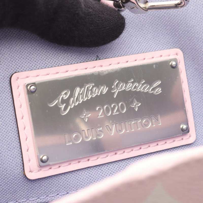 路易威登 OnTheGo GM 單肩包/手提包，塗層帆布和皮革，Escale，女士，粉紅色/多色，M45191-4