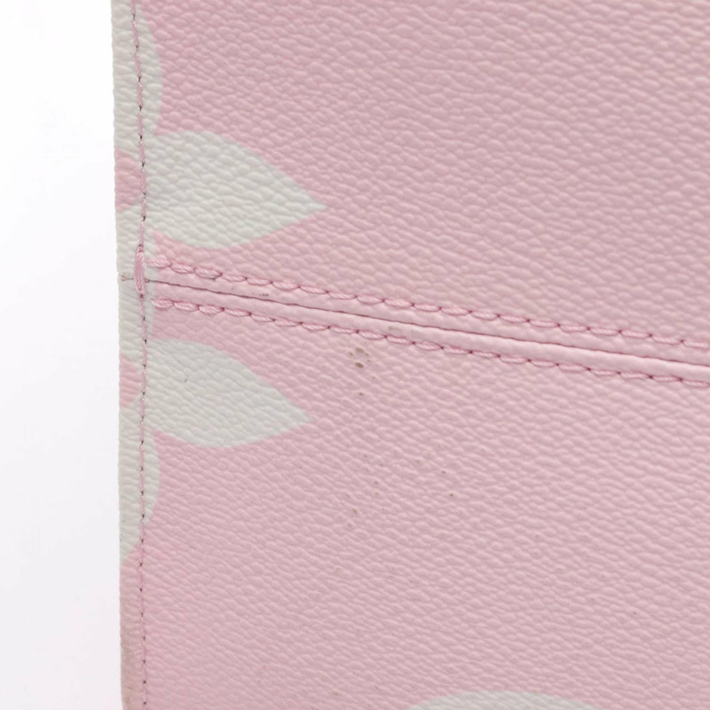 路易威登 OnTheGo GM 單肩包/手提包，塗層帆布和皮革，Escale，女士，粉紅色/多色，M45191-6