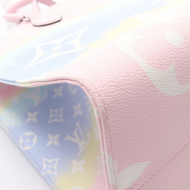 路易威登 OnTheGo GM 單肩包/手提包，塗層帆布和皮革，Escale，女士，粉紅色/多色，M45191-11